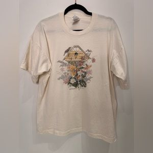Vintage 1994 art bird house tee shirt size XL